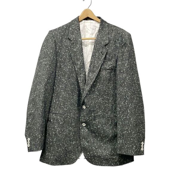 Vintage Other - Vintage Men's Egon Von Furstenberg  Sport Coat Grey Abstract Plaid Check Sz 44L